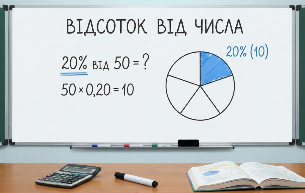 Як знайти відсоток від числа: формула та приклади